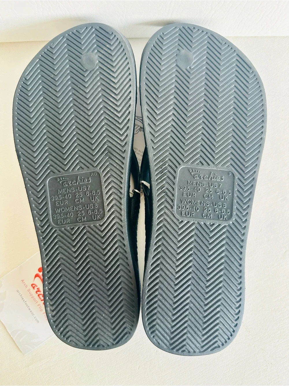 ARCHIES Black Flip Flop Sandals